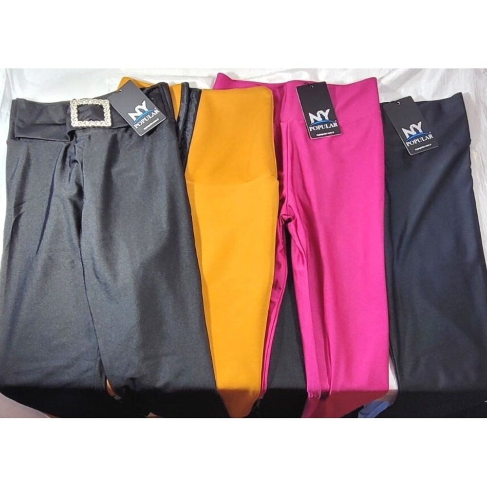LOT: 4 Pairs NY Popular‎ Mixed Styles Luxury Turkish Leggings - Sz Large